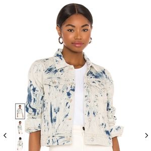 Free People Tiedye Rumors Denim Jacket Large